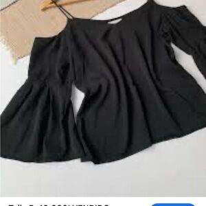 Elegant Black Off-Shoulder Women's Top